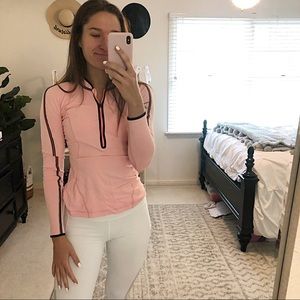 Lululemon bleached coral pink run rise top - Sz 6